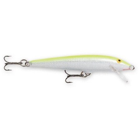 Rapala Original Floating Lure, 3 12, 316 Oz, Silver Fluorescent Chartreuse, Floating F09SFC
